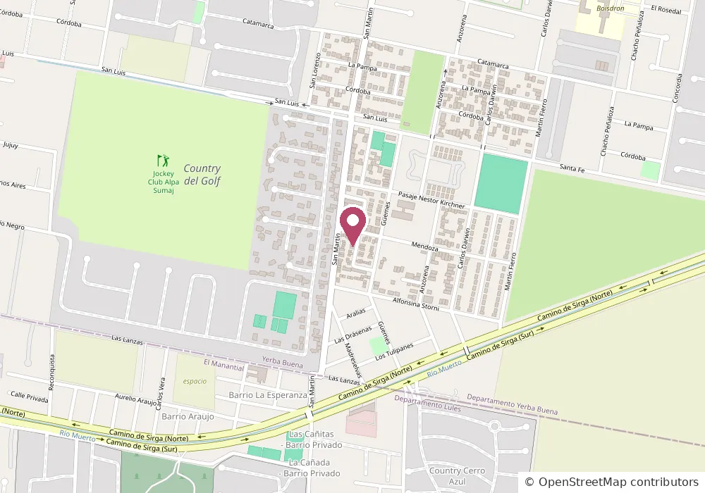 Mapa: barrio 120 Viviendas, Yerba Buena