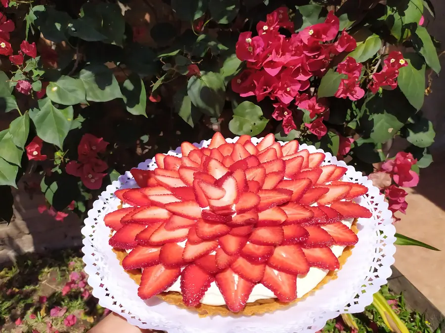 Tarta de frutillas frescas